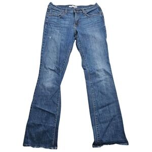 Levis 515 Boot Cut Jeans Womens 8 Medium Wash Blue Denim Flap Pocket Mid Rise